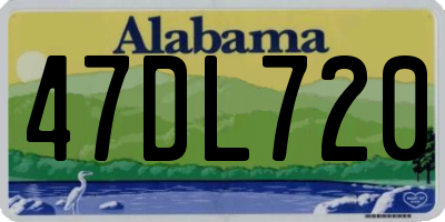 AL license plate 47DL720