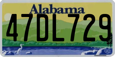 AL license plate 47DL729