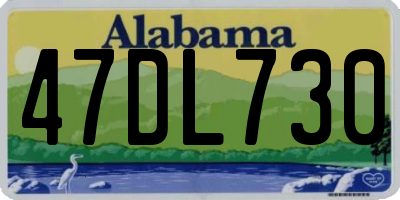AL license plate 47DL730