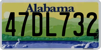 AL license plate 47DL732