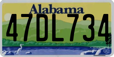 AL license plate 47DL734