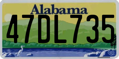AL license plate 47DL735