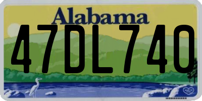 AL license plate 47DL740