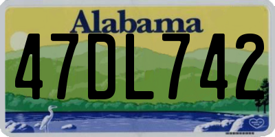 AL license plate 47DL742