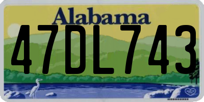 AL license plate 47DL743