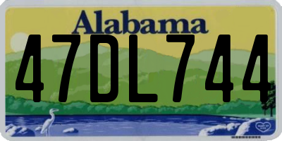 AL license plate 47DL744