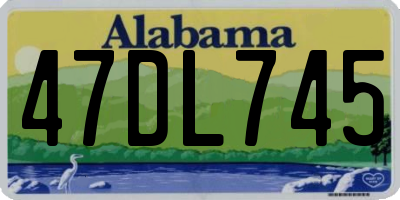 AL license plate 47DL745