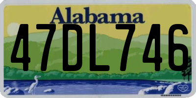 AL license plate 47DL746