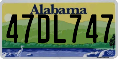 AL license plate 47DL747