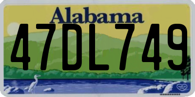 AL license plate 47DL749