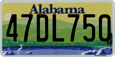 AL license plate 47DL750