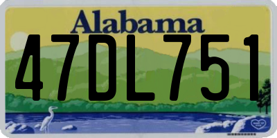 AL license plate 47DL751
