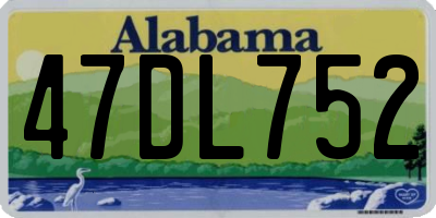 AL license plate 47DL752