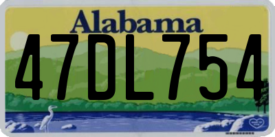 AL license plate 47DL754