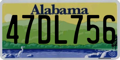 AL license plate 47DL756