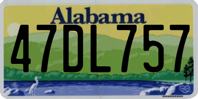 AL license plate 47DL757