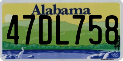 AL license plate 47DL758