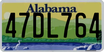 AL license plate 47DL764