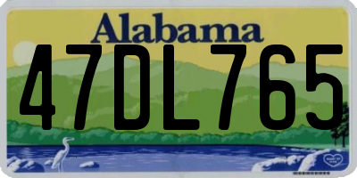 AL license plate 47DL765