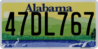 AL license plate 47DL767