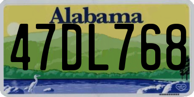 AL license plate 47DL768