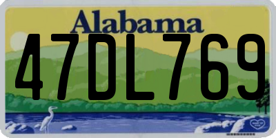 AL license plate 47DL769