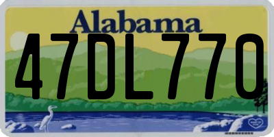 AL license plate 47DL770
