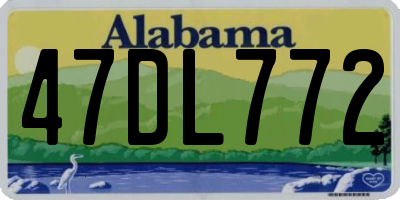 AL license plate 47DL772