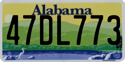 AL license plate 47DL773