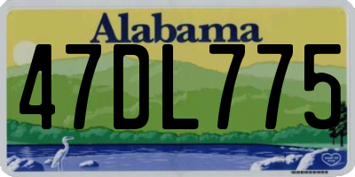 AL license plate 47DL775