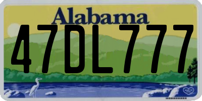 AL license plate 47DL777