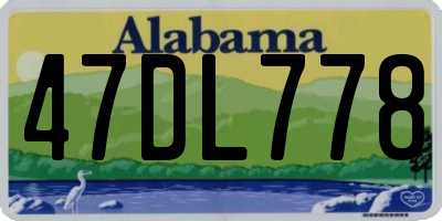 AL license plate 47DL778
