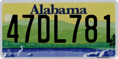 AL license plate 47DL781