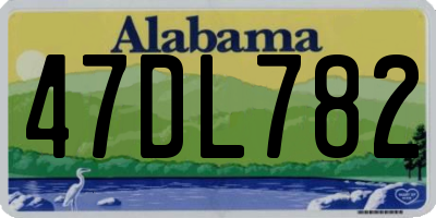 AL license plate 47DL782