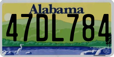 AL license plate 47DL784
