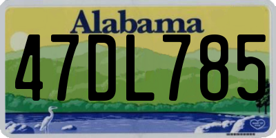 AL license plate 47DL785