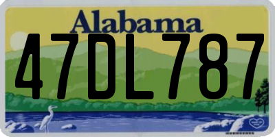 AL license plate 47DL787