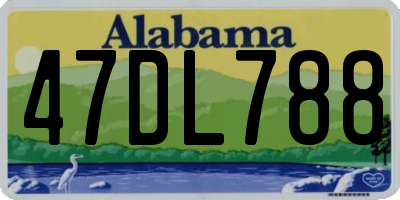 AL license plate 47DL788