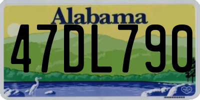 AL license plate 47DL790