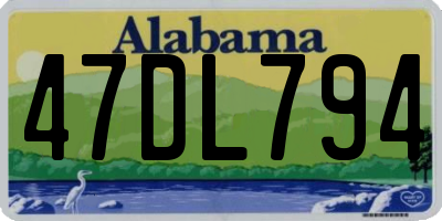 AL license plate 47DL794