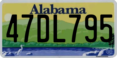 AL license plate 47DL795