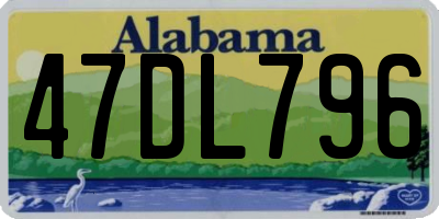 AL license plate 47DL796