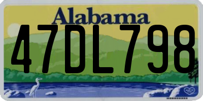 AL license plate 47DL798