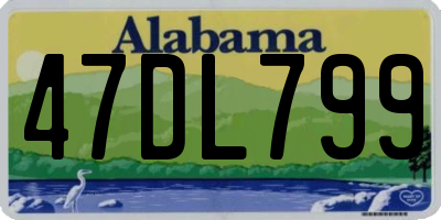 AL license plate 47DL799