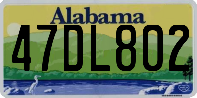 AL license plate 47DL802