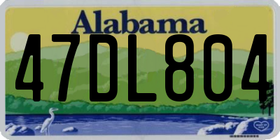 AL license plate 47DL804