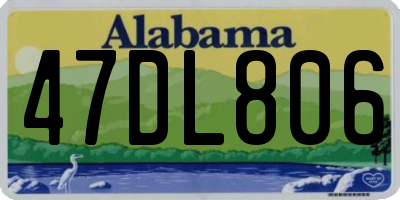 AL license plate 47DL806