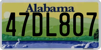AL license plate 47DL807