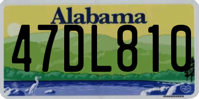 AL license plate 47DL810