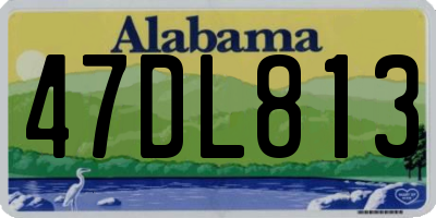 AL license plate 47DL813